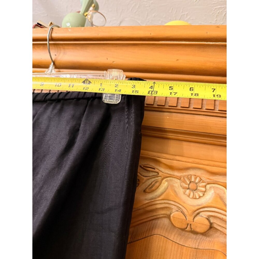 Vtg Liz Claiborne Audra Womens Black Linen Wide-Leg Pants Size 10 Comfortable - Picture 13 of 13